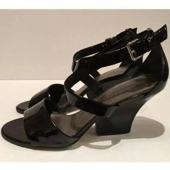 Franco Sarto Heels 7 Patent Leather Funky Chunky - Picture 3 of 8